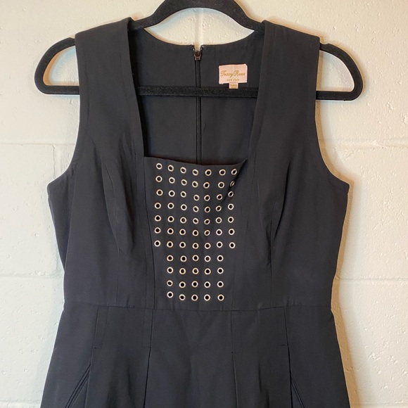 Tracy Reese New York Black Fit and Flare Sleeveless Black Dress Sz 10 - Picture 2 of 11